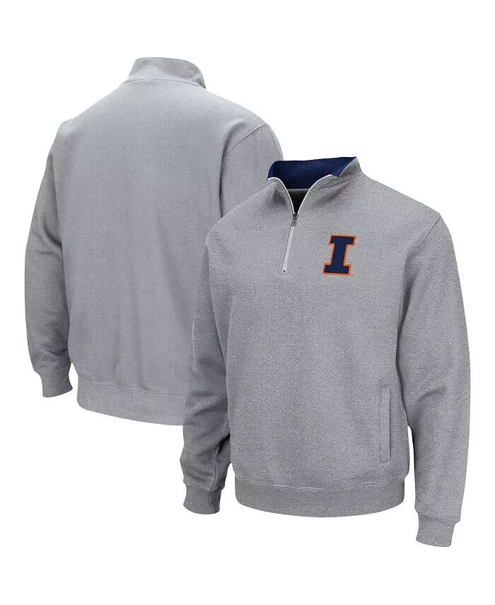 

Мужская серая толстовка Illinois Fighting Illini Tortugas Team Logo с застежкой-молнией на четверть оборота Colosseum