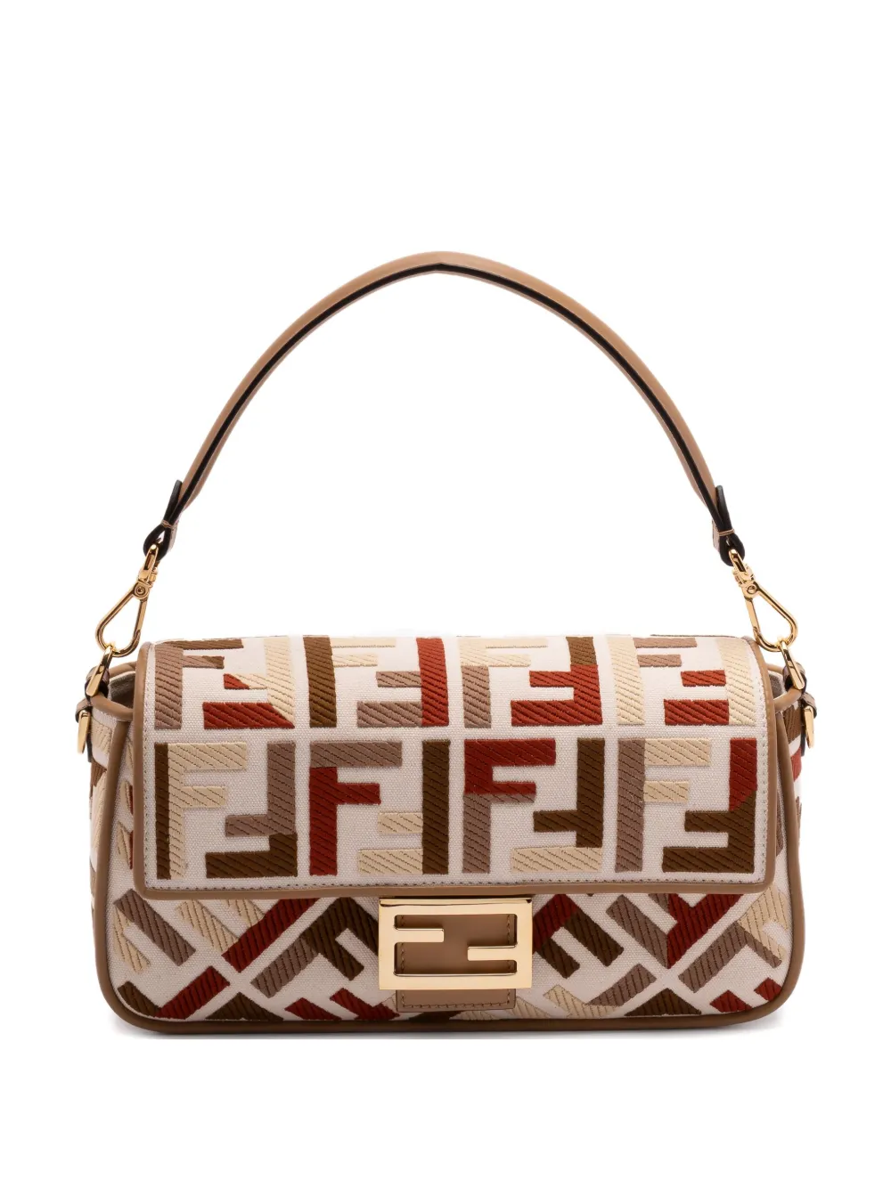 

Сумка через плечо Baguette Medium с мотивом FF FENDI, нейтральный