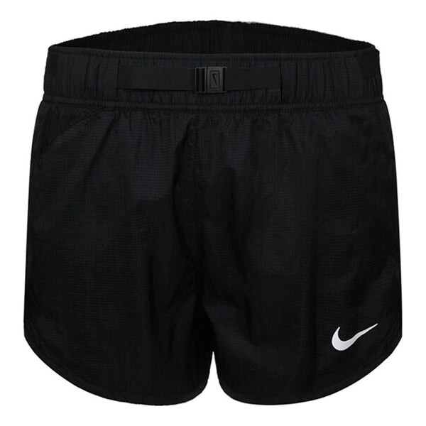 

Шорты с поясом, дышащие, повседневные, спортивные, беговые шорты, Nike, черный