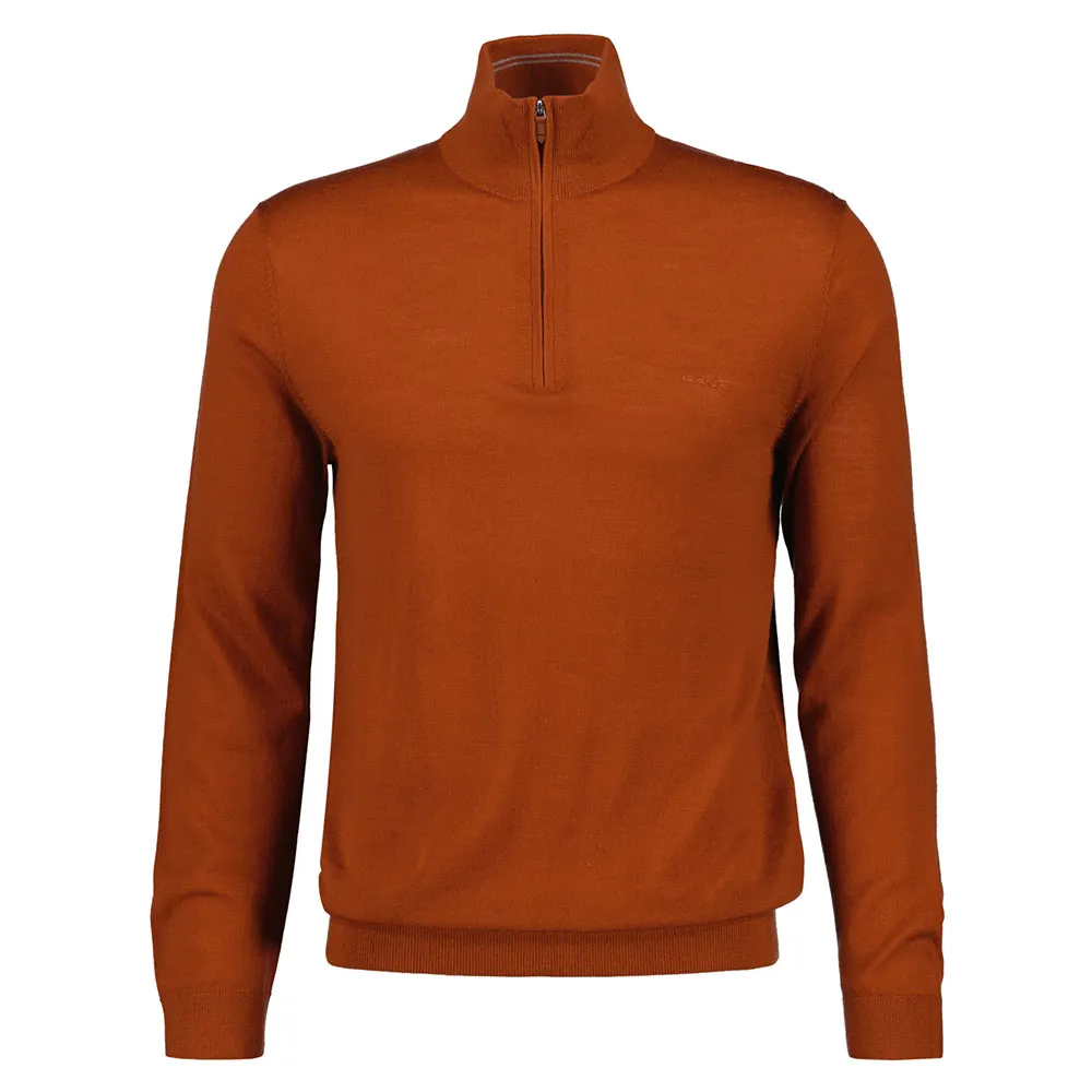 

Свитер Gant 8050206 half zip, коричневый/оранжевый