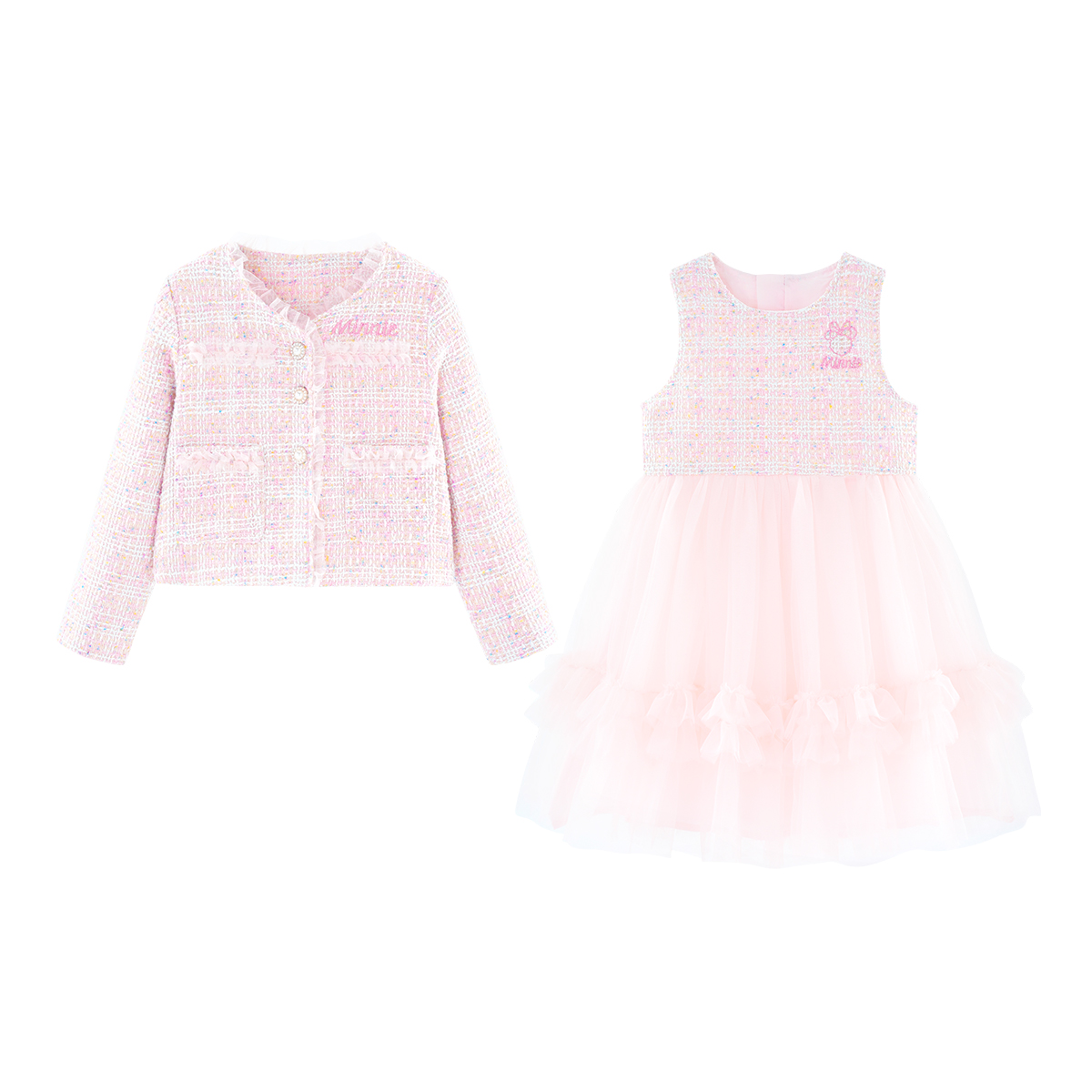 

Disney Детский комплект с юбкой для детей 3-7 лет pink