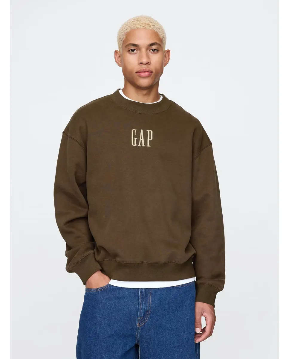 

Мужская толстовка с круглым вырезом и длинными рукавами Gap, коричневый