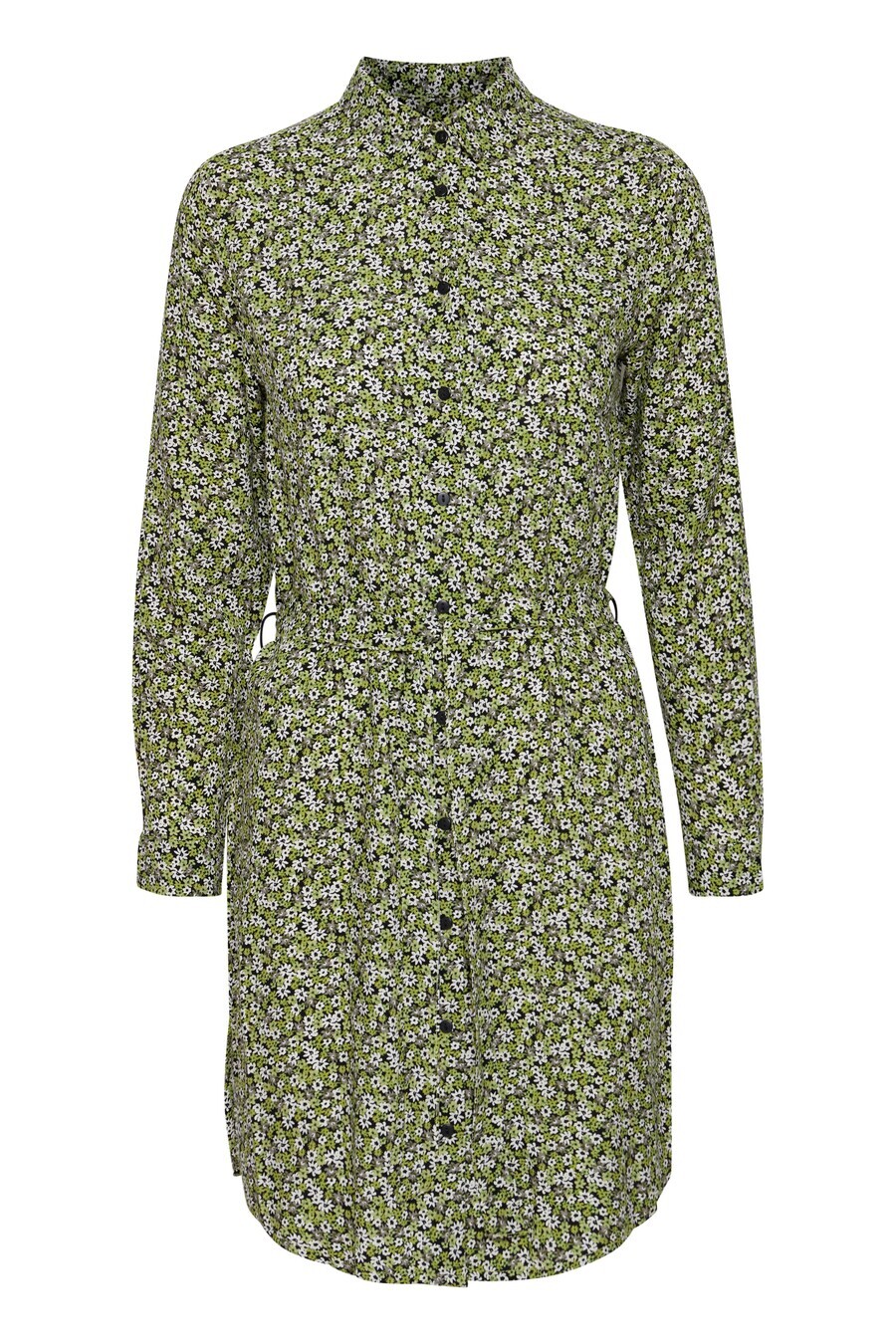 

Платье рубашка ICHI Shirt Dress, цвет mottled green