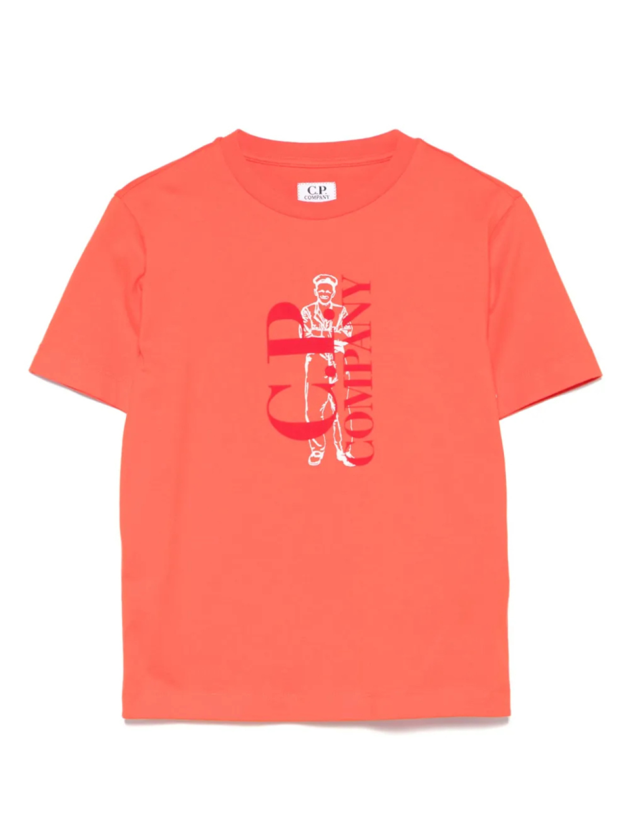 

Футболка с логотипом C.P. Company Kids, оранжевый