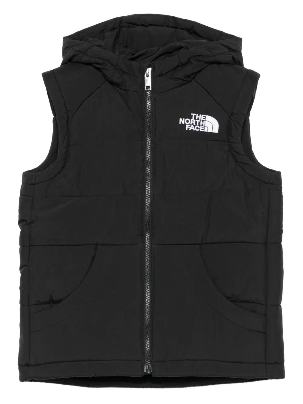 

Стеганый жилет с капюшоном The North Face Kids, черный