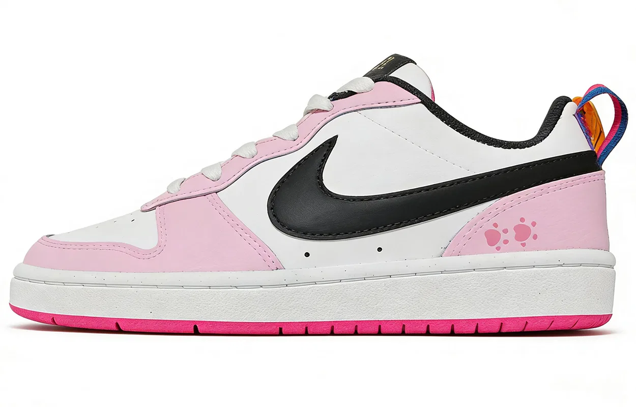 Кроссовки для скейтбординга Court Borough Kids Unisex Nike, Black Pink Shopping Bag — фото 3