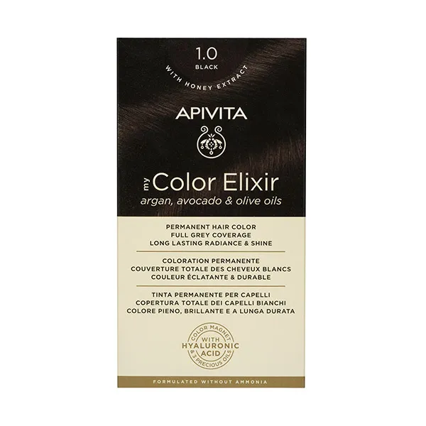 

Перманентное окрашивание My Color Elixir Apivita, цвет black