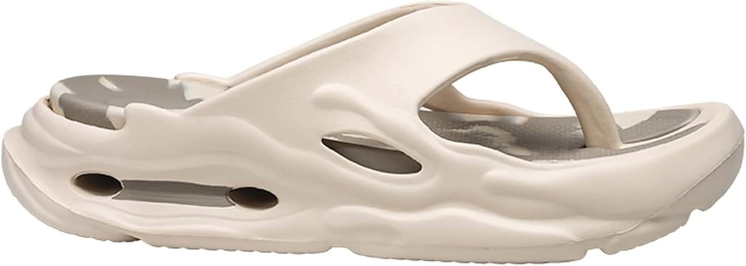 

Мужские и женские повседневные шлепанцы, легкие, противоскользящие, с толстой подошвой, для пляжа, прогулок, бассейна и душа Generic, хаки