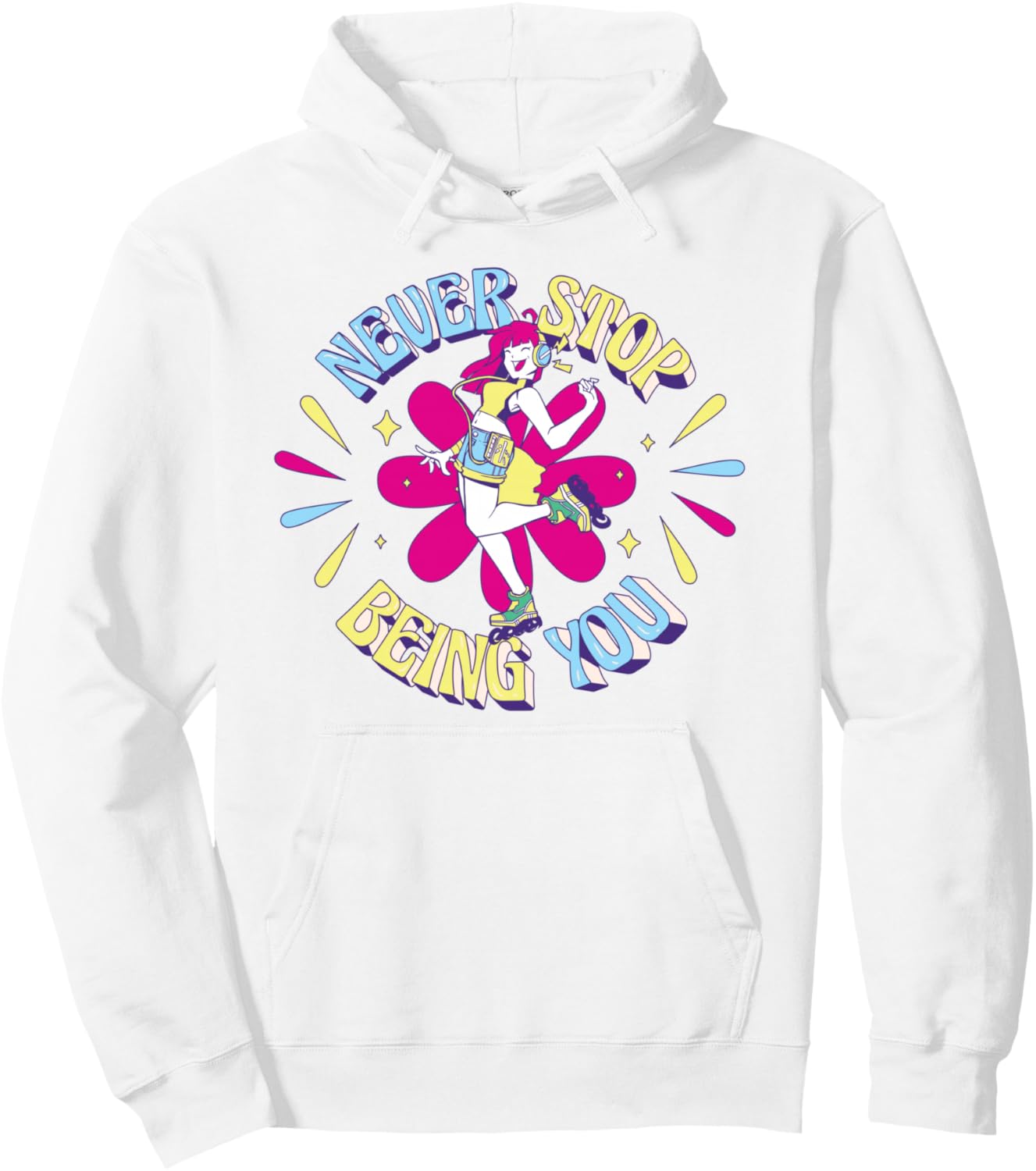 

Роликовые коньки, толстовка для девочек с изображением роликовых коньков Roller Skate Inline Skater Accessories Gift, белый