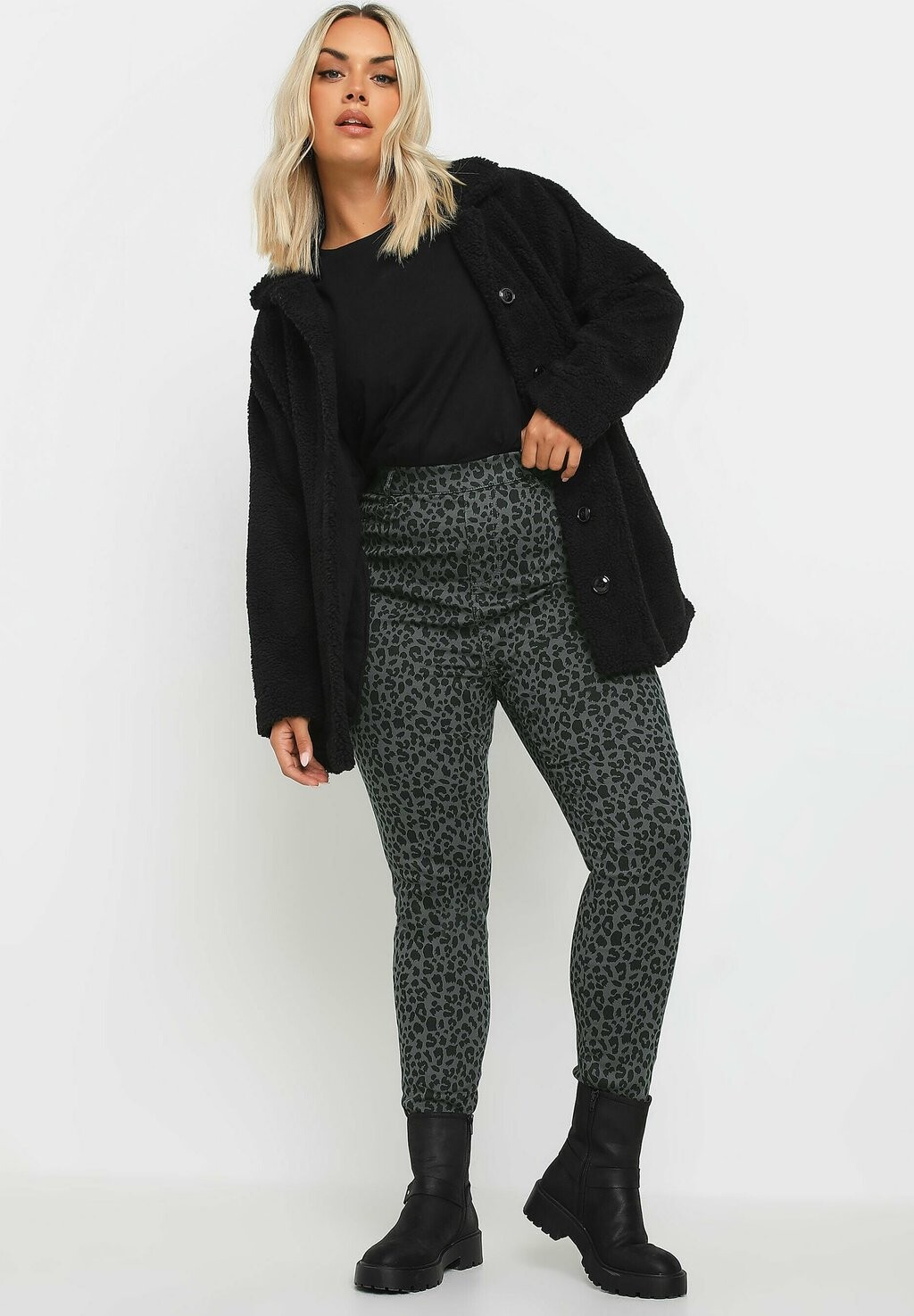 

Джеггинсы LEOPARD Yours Clothing, темно-серый