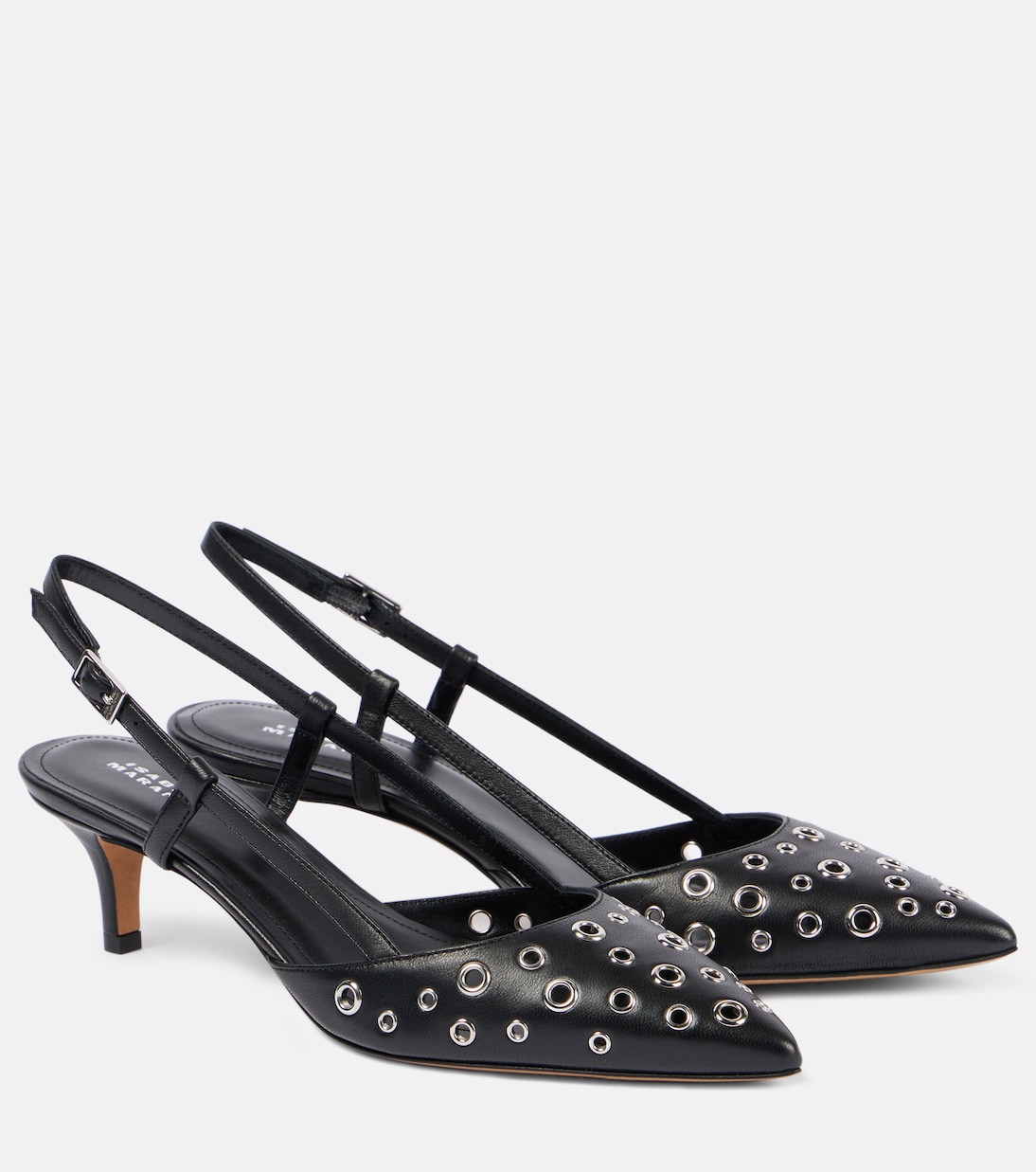 Туфли Pilia из кожи с открытой пяткой Isabel Marant, черный