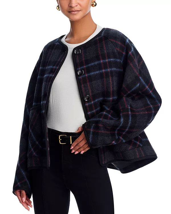 

Пальто с шарфом и манжетами от Мартины Veronica Beard, мультиколор