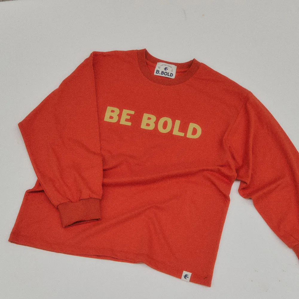 Детская футболка B.Bold Signature с круглым вырезом, винтажный кирпичный — фото 2