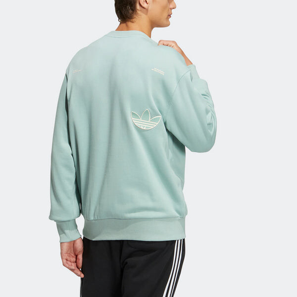 Толстовка adidas originals Adicolor Crew Chest Printing Round Neck Pullover Long Sleeves Blue, синий — фото 3