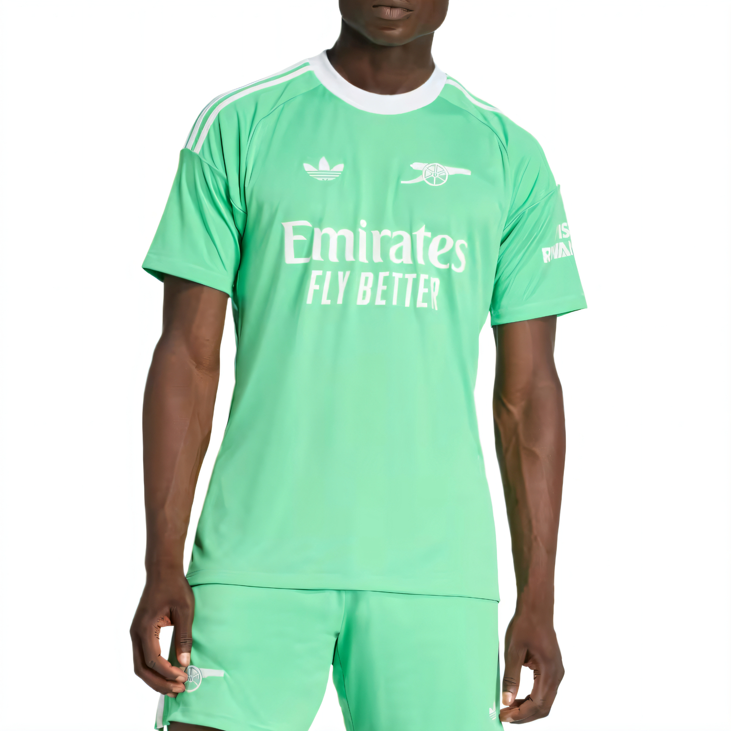 Футболка вратаря Arsenal 25/26 третья с доставкой AdiClub Adidas Originals, зеленый/белый — фото 3