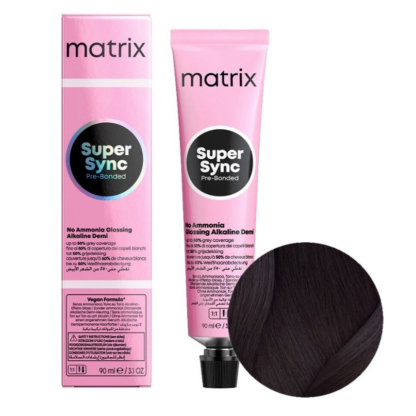

Тонер для волос MATRIX SUPER SYNC 1A - Сине-пепельно-черный - 90 мл