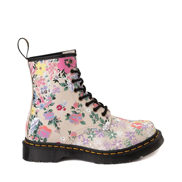 

Dr. Martens Женские ботинки 1460 с 8 люверсами, цвет Parchment/Floral Mashup