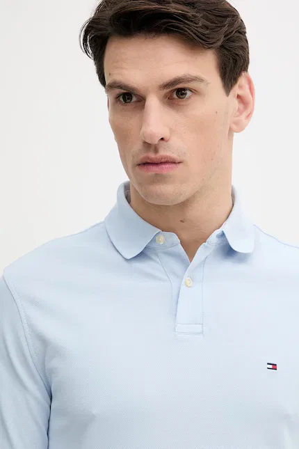 Лонгслив мужской из мягкого хлопка Tommy Hilfiger, синий — фото 4