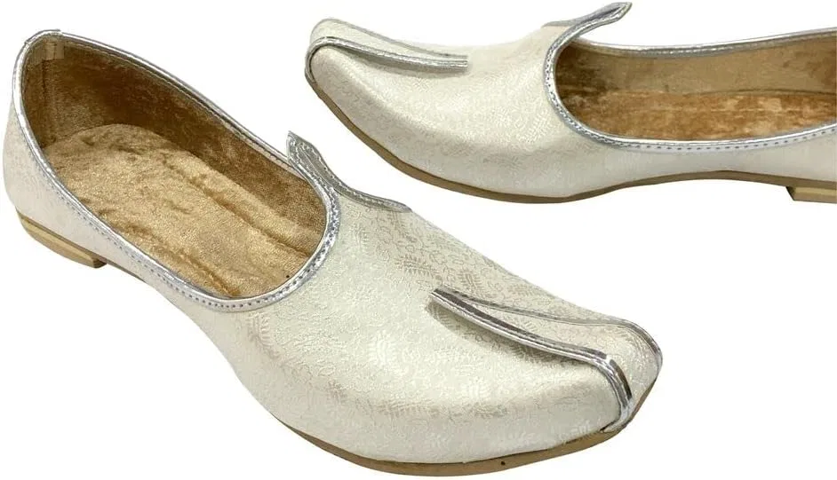 Лоферы мужские белые, традиционные этнические туфли Shoe Bazar — фото 4