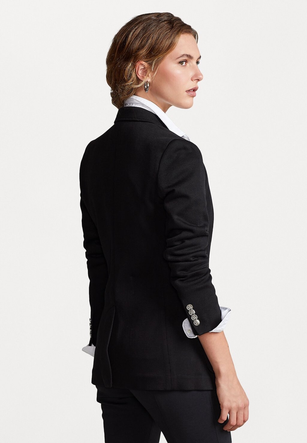 Блейзер Polo Ralph Lauren DOUBLE-KNIT JACQUARD BLAZER, цвет Black — фото 3