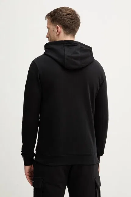 Кофта на молнии с капюшоном DHM LB U.S. Polo Assn., черный — фото 3