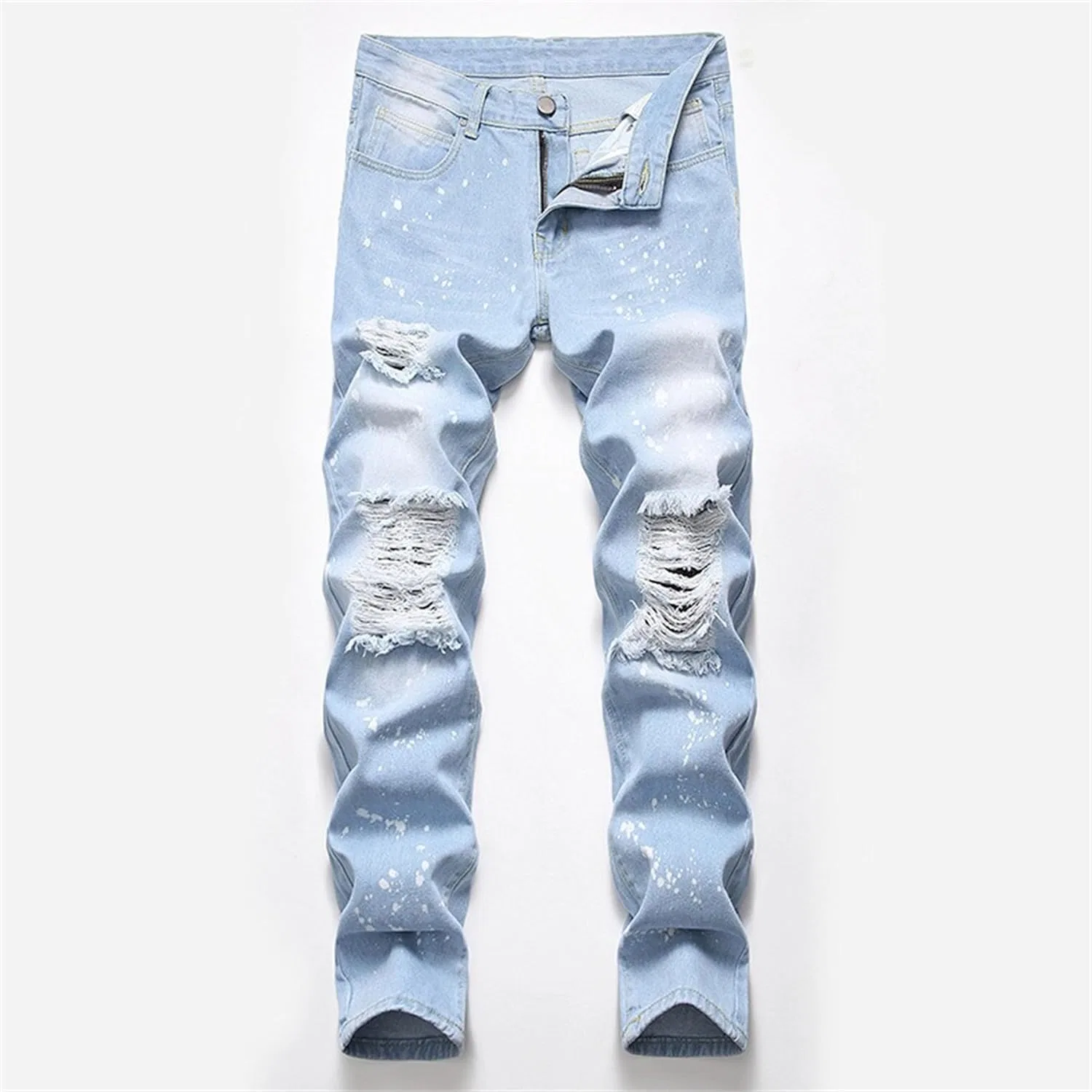 Джинсы рваные Light Blue — фото 2
