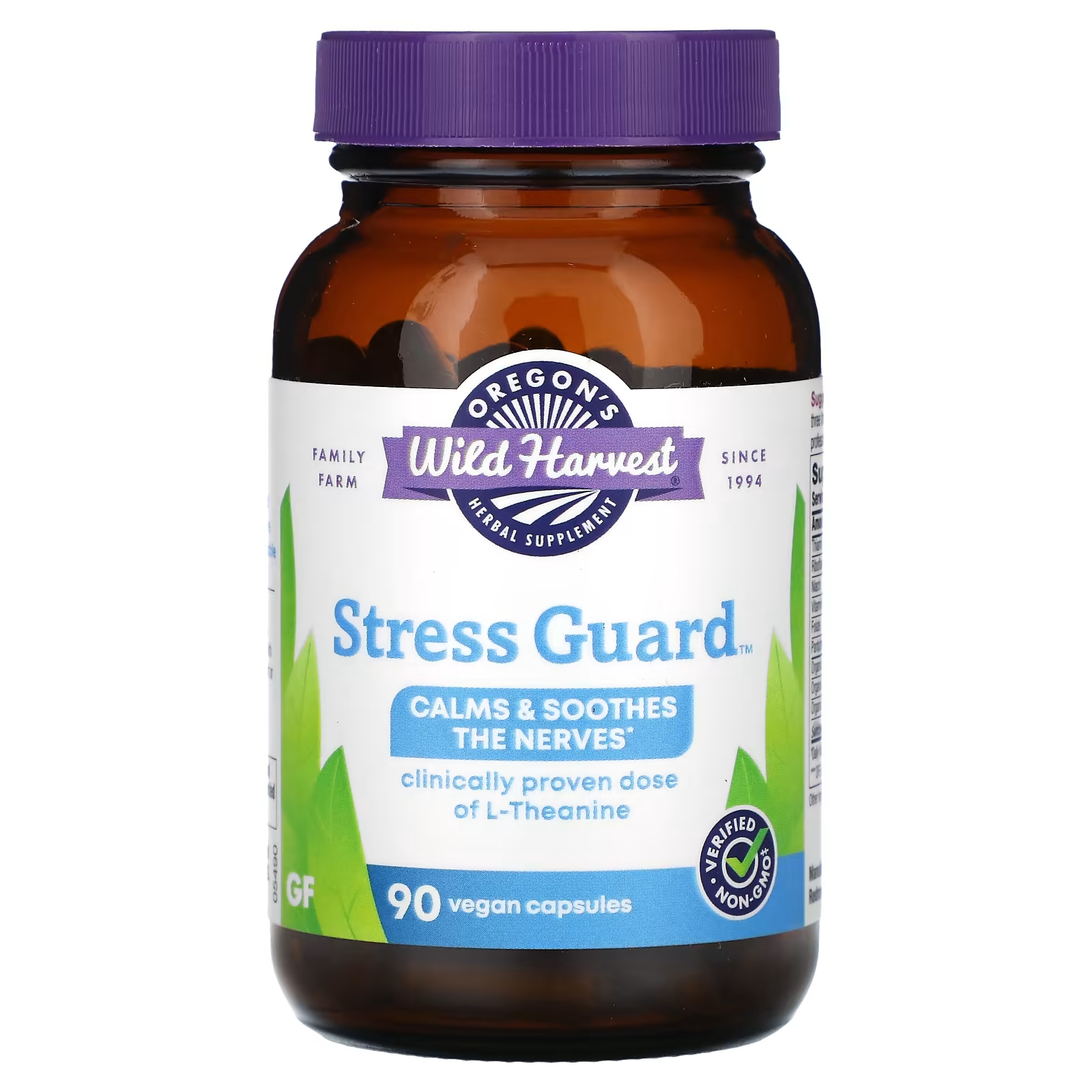 

Растительная добавка Oregons Wild Harvest Stress Guard, 90 веганских капсул