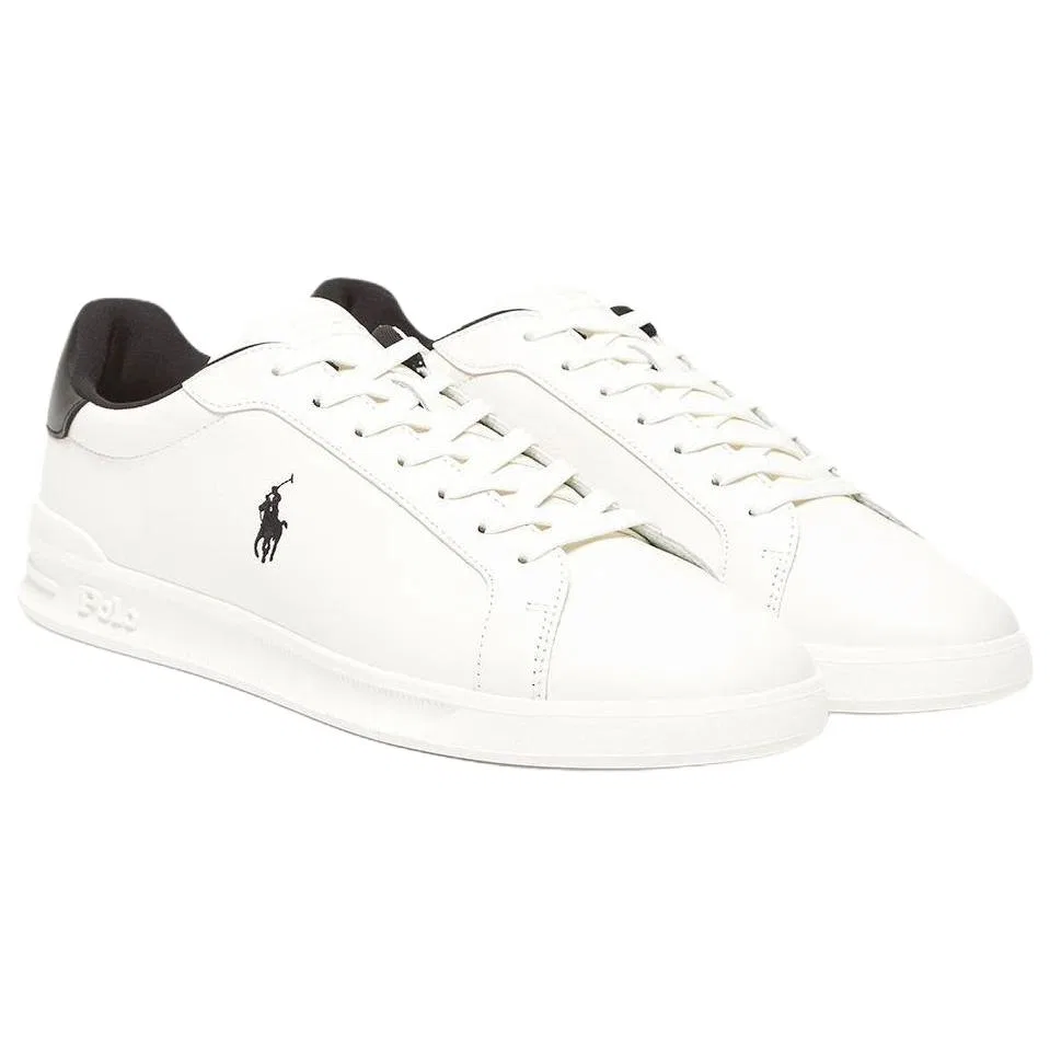 Кеды на низком ходу из коровьей кожи Polo Ralph Lauren белые — фото 4