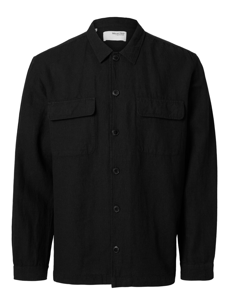 

Рубашка на пуговицах классического кроя SELECTED SLH-Leroy Sun, черный