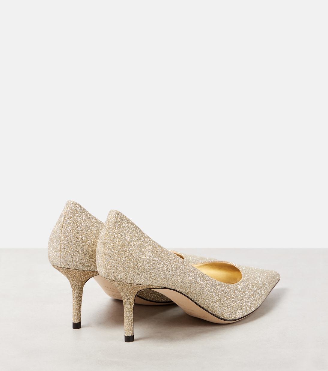 Туфли Love 65 с блестками Jimmy Choo, золотой — фото 2