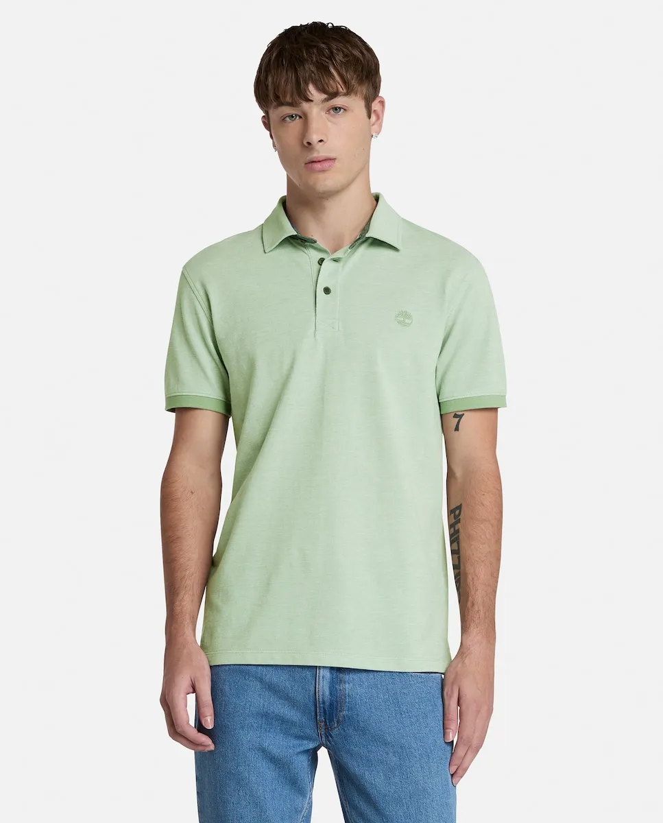 

Мужская рубашка поло с короткими рукавами Oxford Slim fit Timberland, светло-зеленый