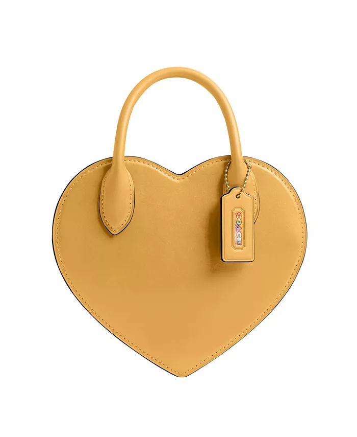 

Мини-сумка через плечо в форме сердца COACH, желтый