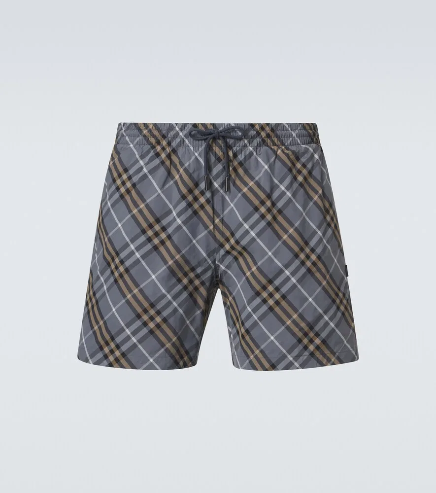 Плавки Burberry Wave синий Ip Check, в клетку, синий