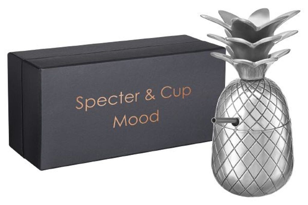 

Mood Silver - Ананас - Стакан для коктейля 300мл с крышкой и трубочкой Specter & Cup