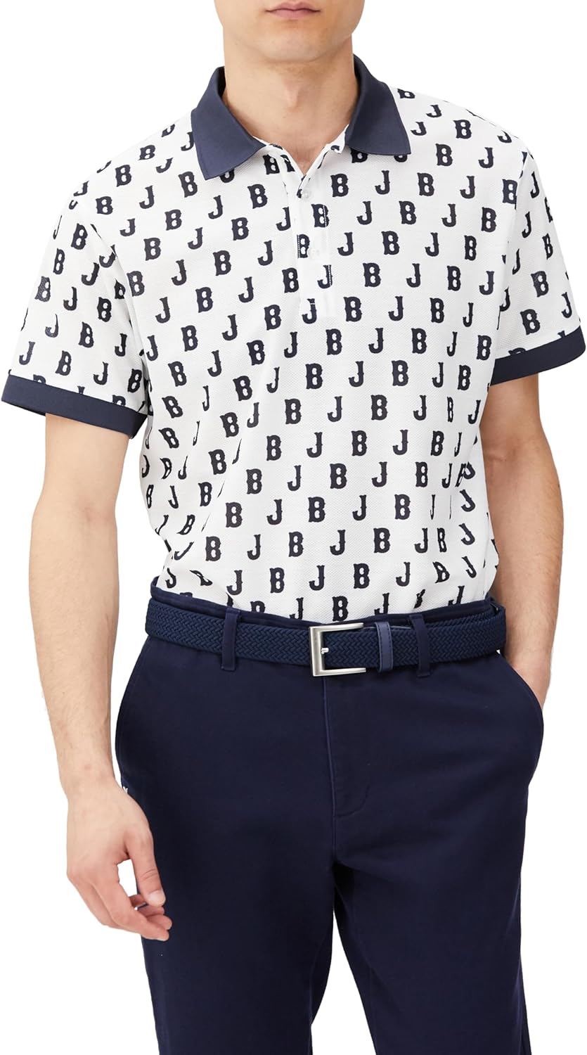 

Мужская поло-рубашка Jack Bunny с коротким рукавом (принт по всей поверхности, пике) / для гольфа / 262-4160325, белый