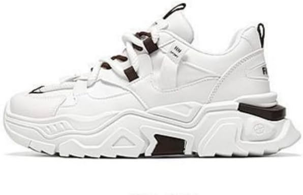 

Мужские кроссовки с массивной подошвой, стильные шнурованные туфли-«папа», платформенные спортивные дышащие обувь для ходьбы и бега для комфорта и долговечности Hhhchpm, белый