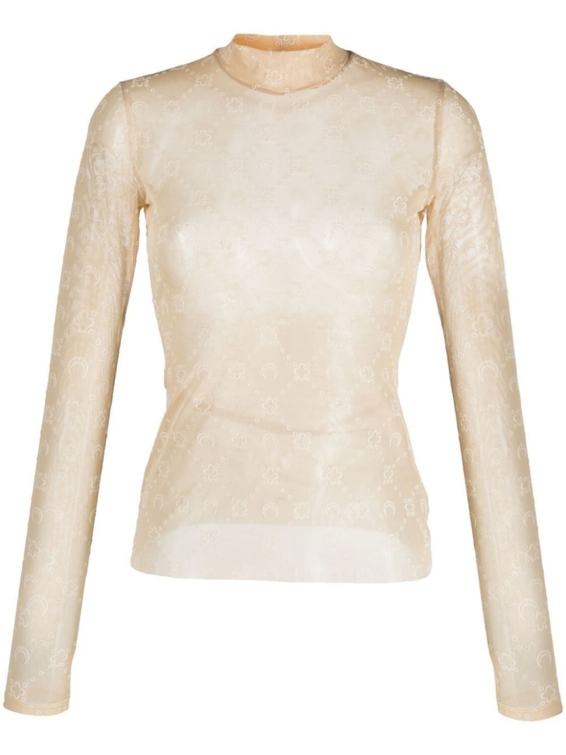 

Marine Serre топ Second Skin с монограммой, нейтральный цвет