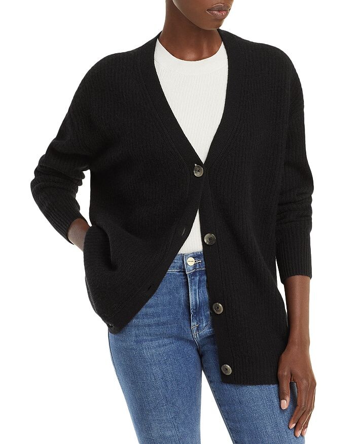 

Объемный кашемировый кардиган в рубчик — 100% эксклюзив C by Bloomingdale's Cashmere, Черный, Объемный кашемировый кардиган в рубчик — 100% эксклюзив C by Bloomingdale's Cashmere