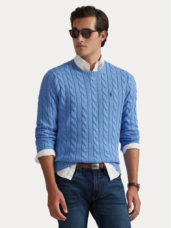 

Свитер regular fit 710775885006 Polo Ralph Lauren, синий
