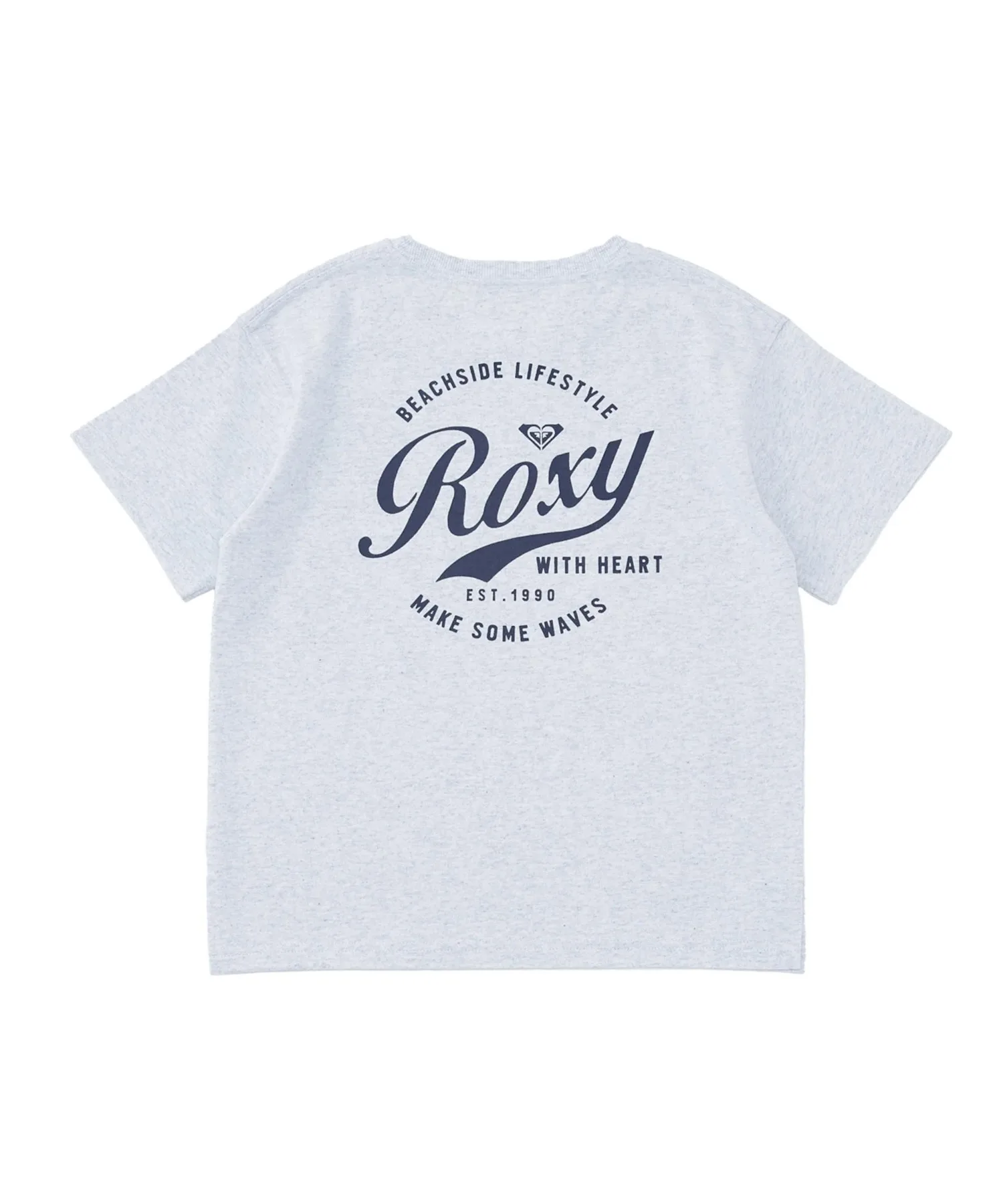 Детская футболка ROXY MINI ROXY WITH HEART с принтом серая