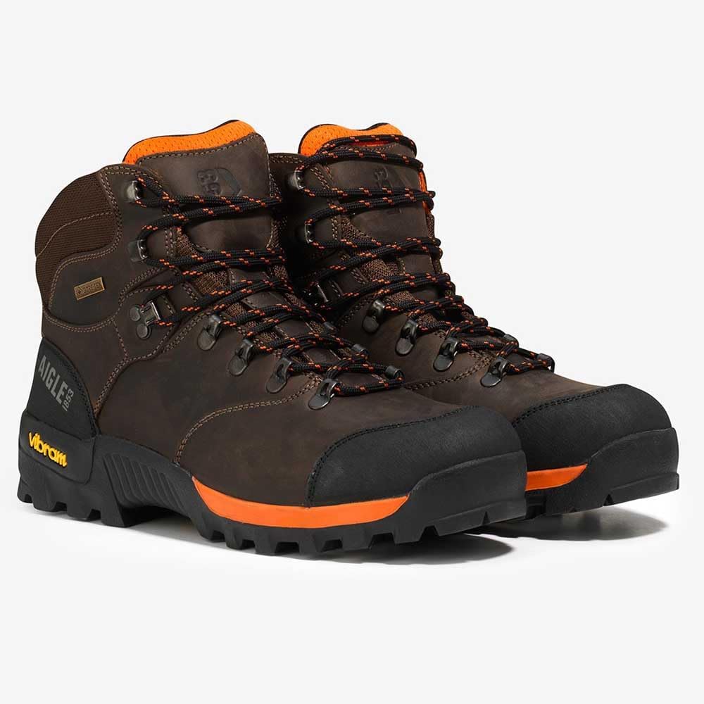 Мужские ботинки Aigle Altavio из кожи, темно-коричневый — фото 3