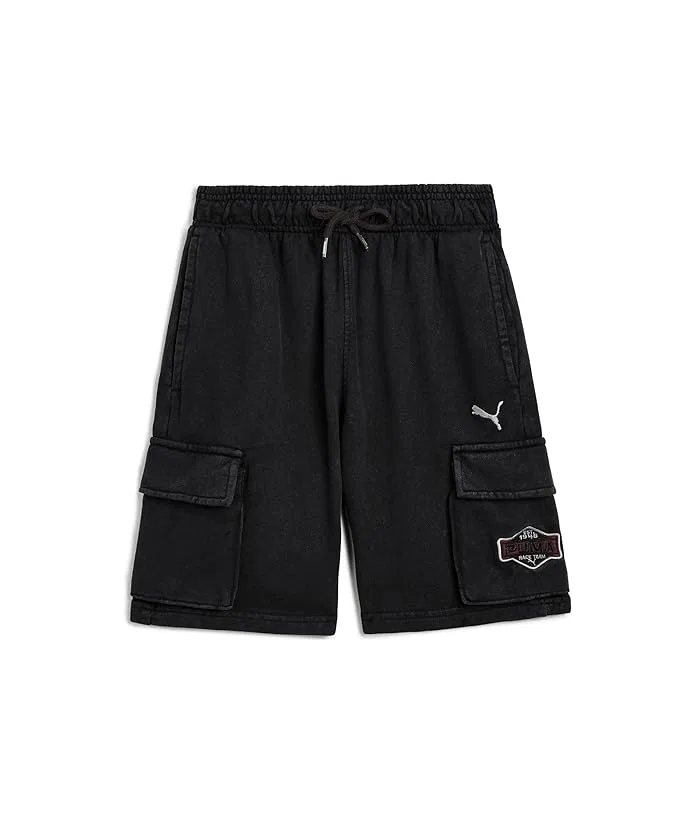 Шорты из французского терри PUMA Kids Vintage Moto, Black - Cargo