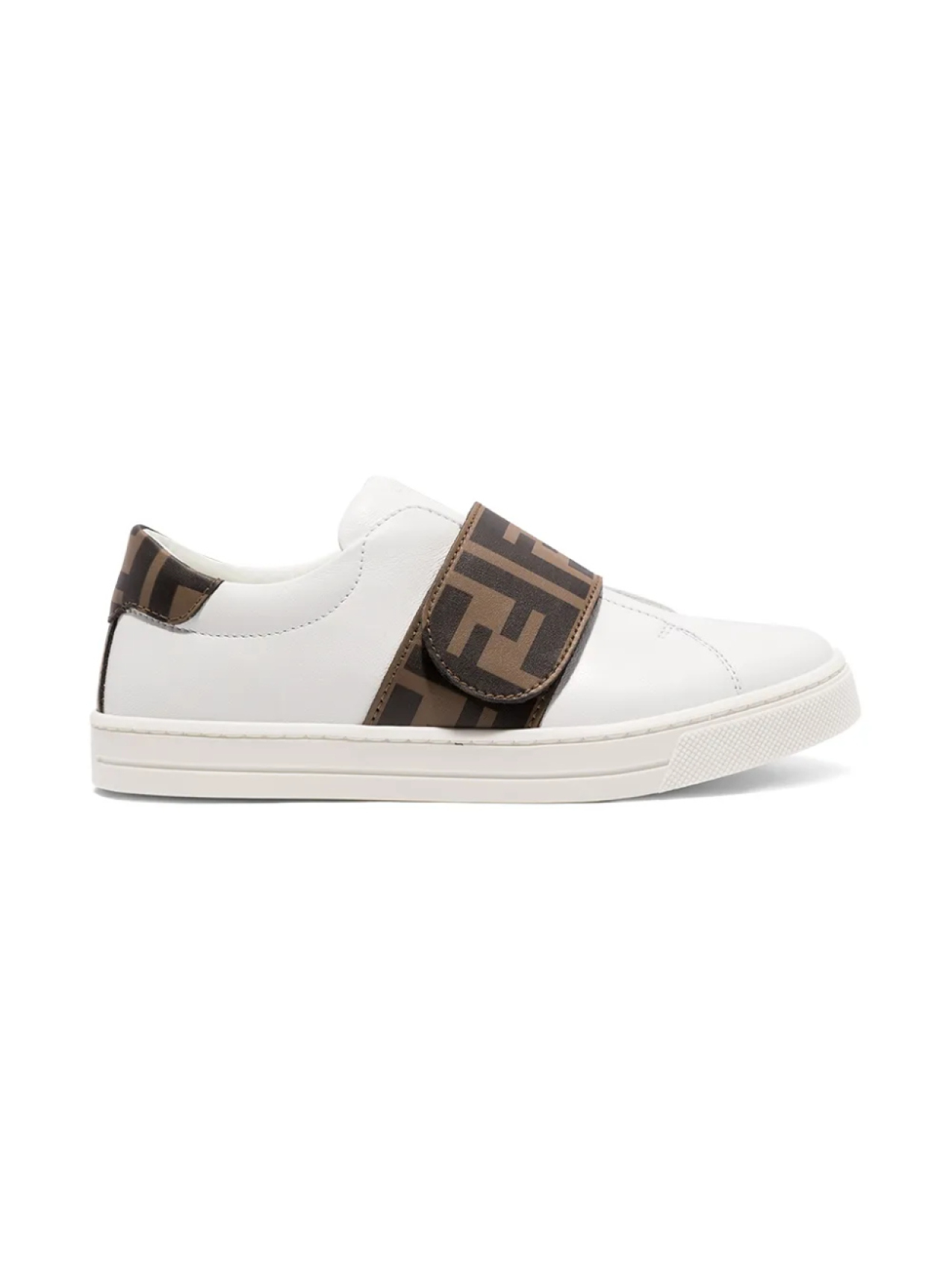 

Слипоны с логотипом Fendi Kids, белый
