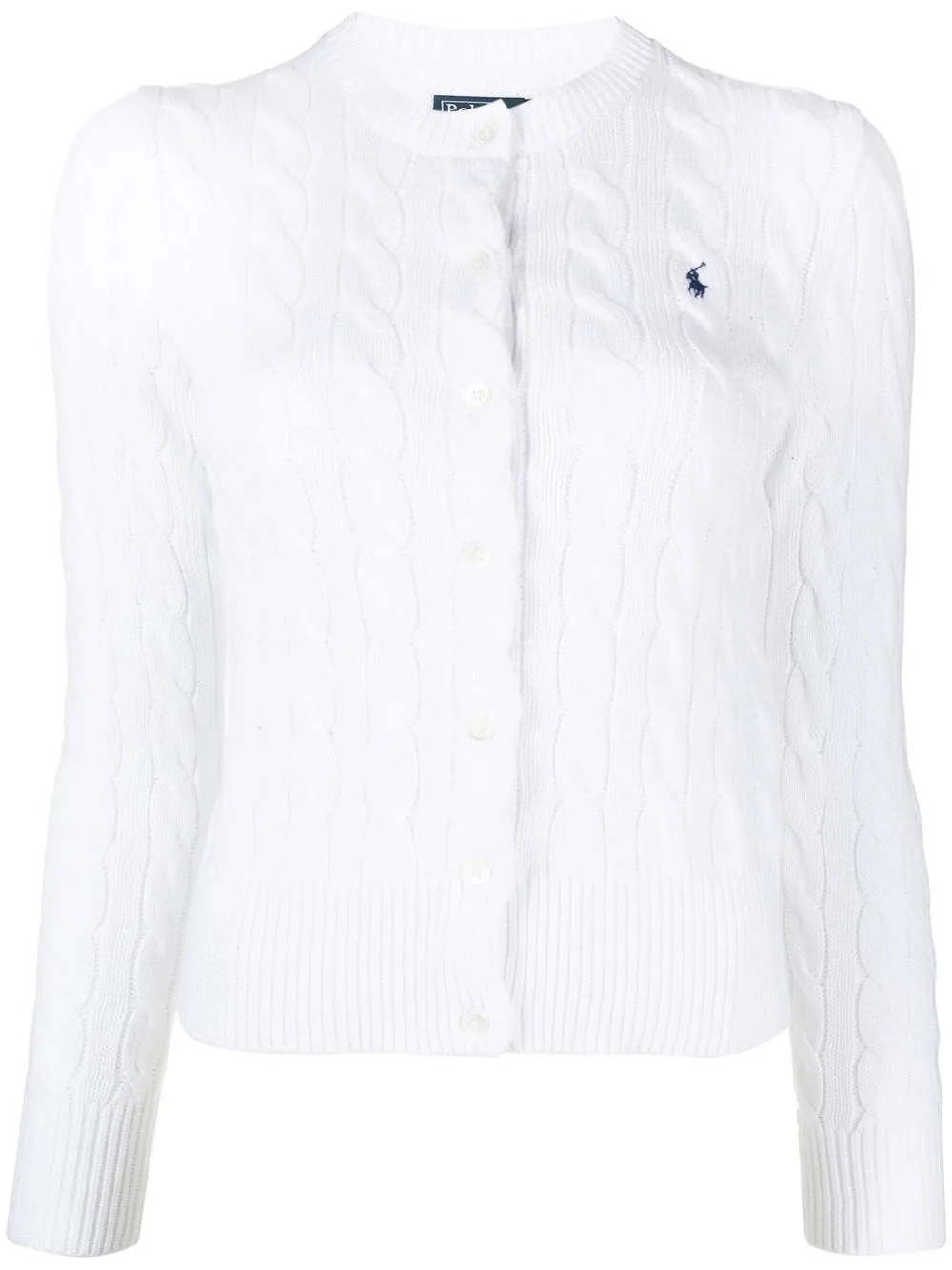 

Кардиган фактурной вязки с логотипом Polo Pony POLO RALPH LAUREN, белый