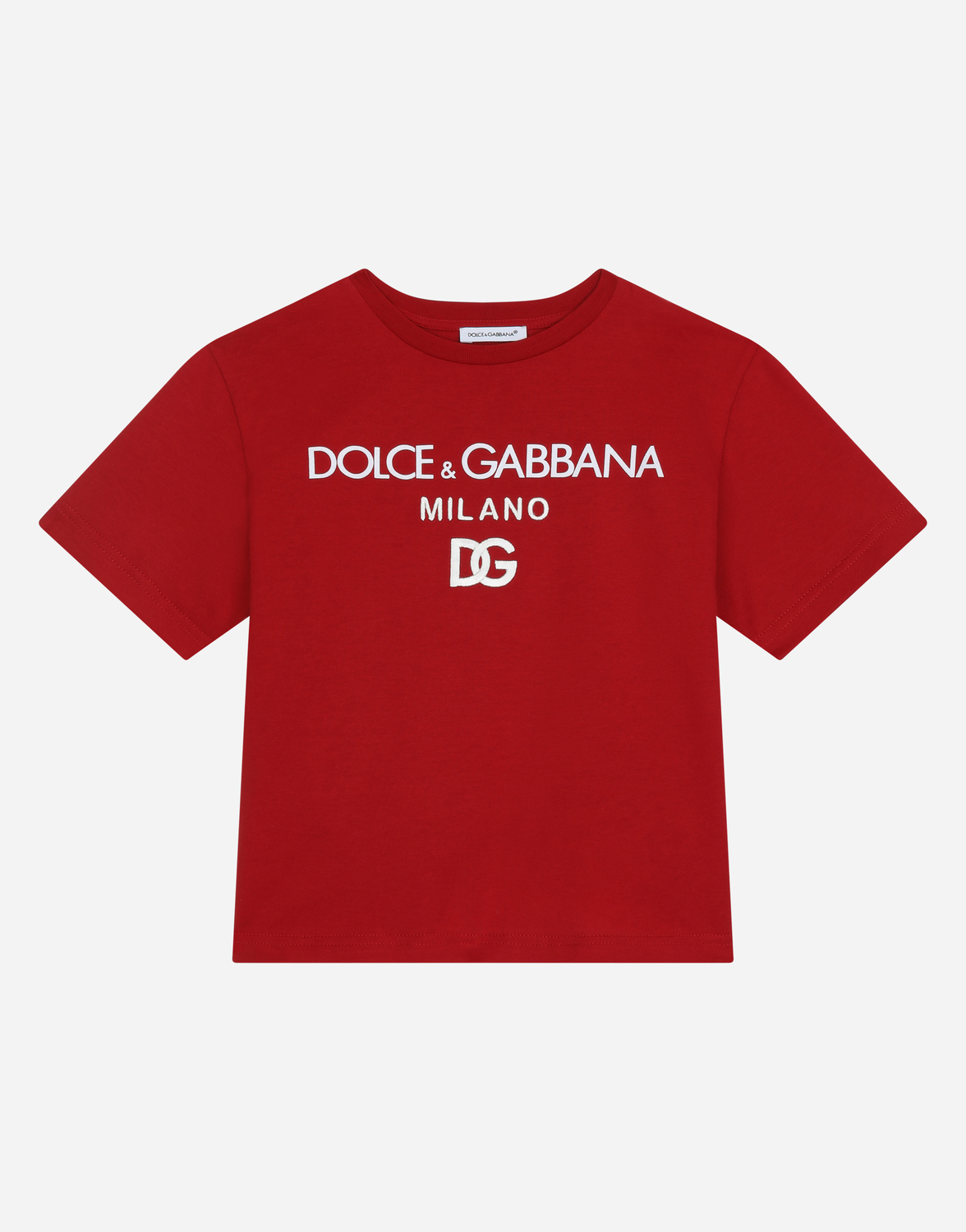 

Футболка из джерси с круглым вырезом и вышивкой DG Milano Dolce&Gabbana, красный