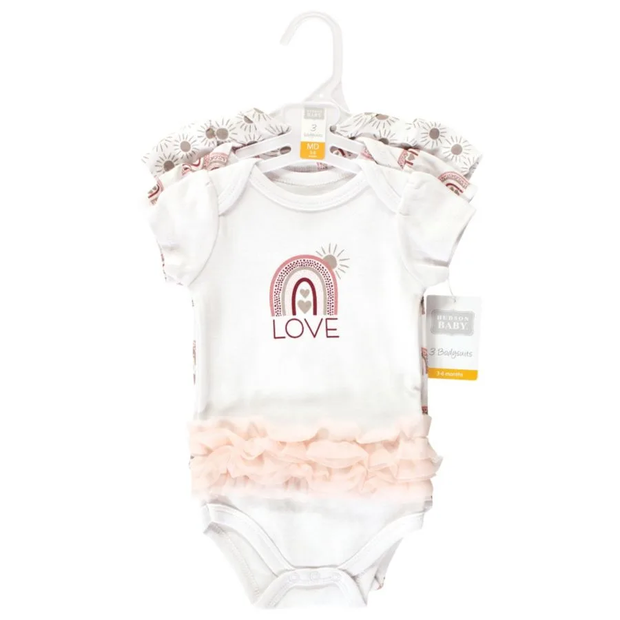 Комплект из 3 хлопковых боди Hudson Baby, Love Rainbow Tutu — фото 3