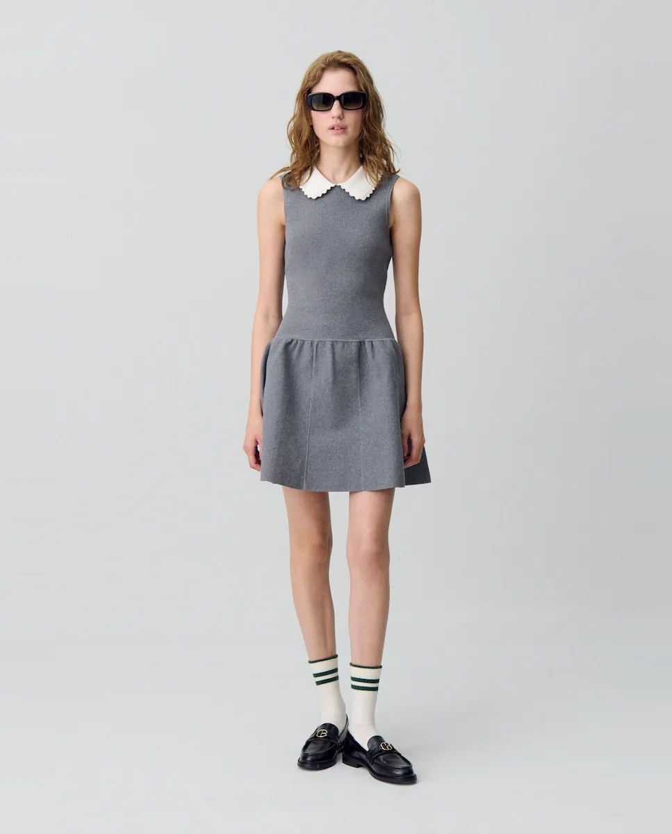 

Короткое платье расклешенного силуэта Claudie Pierlot, серый