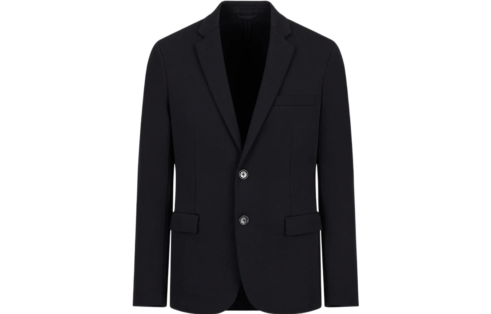 

EMPORIO ARMANI Сшитая джерси однобортный жакет, Marine Blue