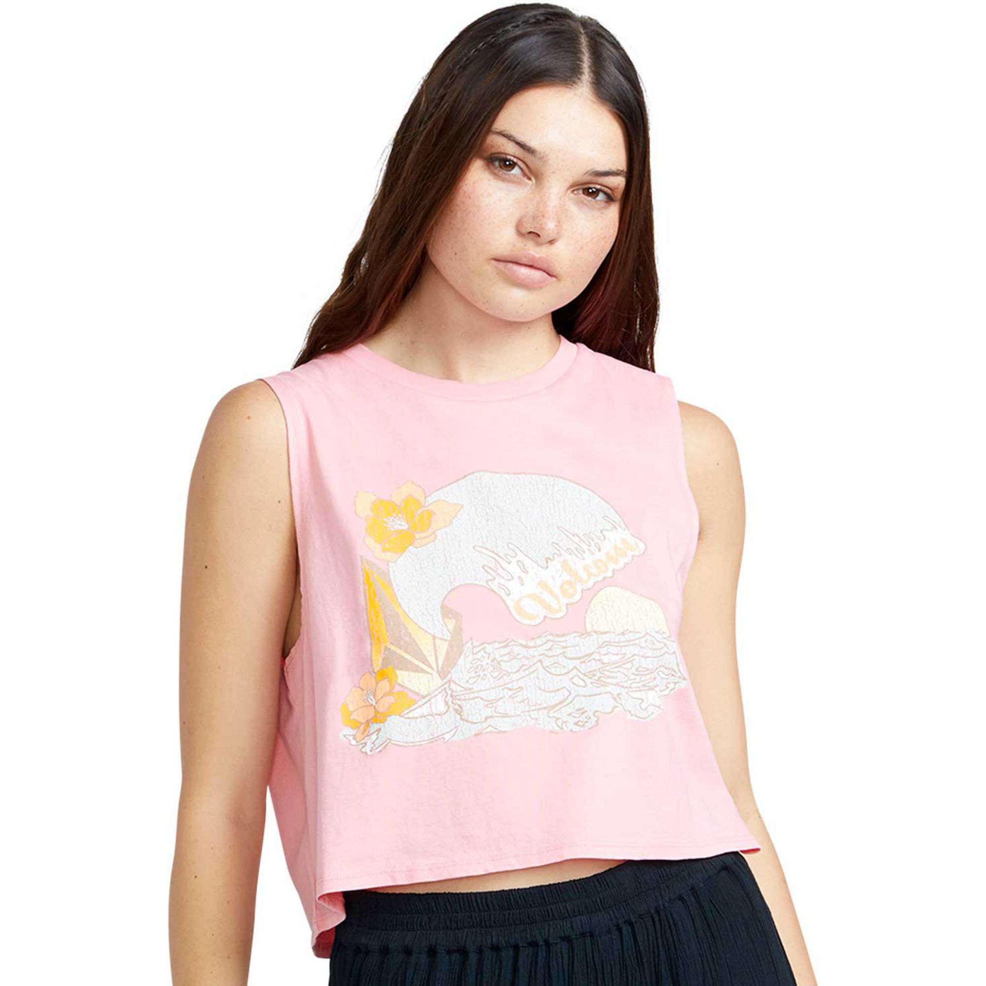 

Женская укороченная майка Stone Hour Volcom, Guava