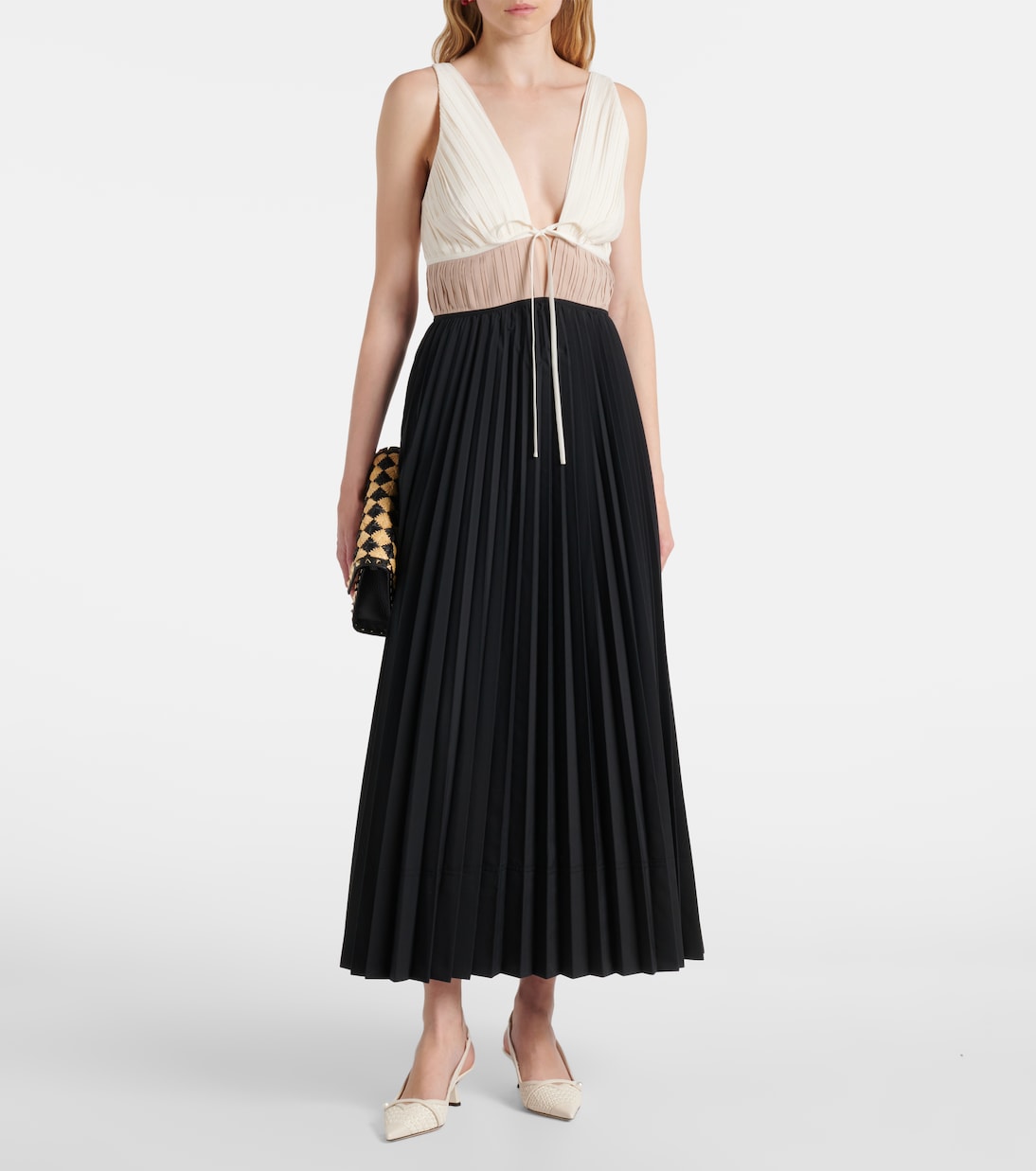 Amita 45 плетеные туфли-лодочки на шпильке с ремешком Jimmy Choo, Latte — фото 3